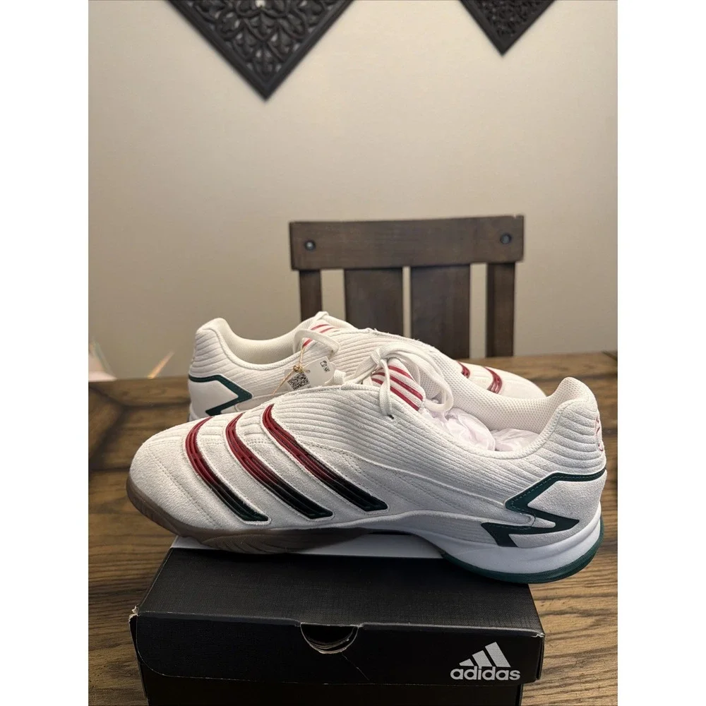 Adidas PREDATOR SALA SHOES in White/Collegiate Green/Cloud White Men Sz 12 …X2
